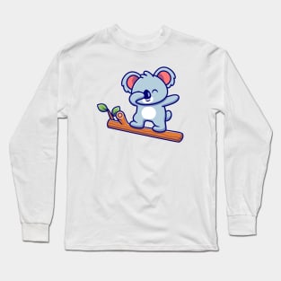 Cute Koala Dabbing On The Tree Long Sleeve T-Shirt